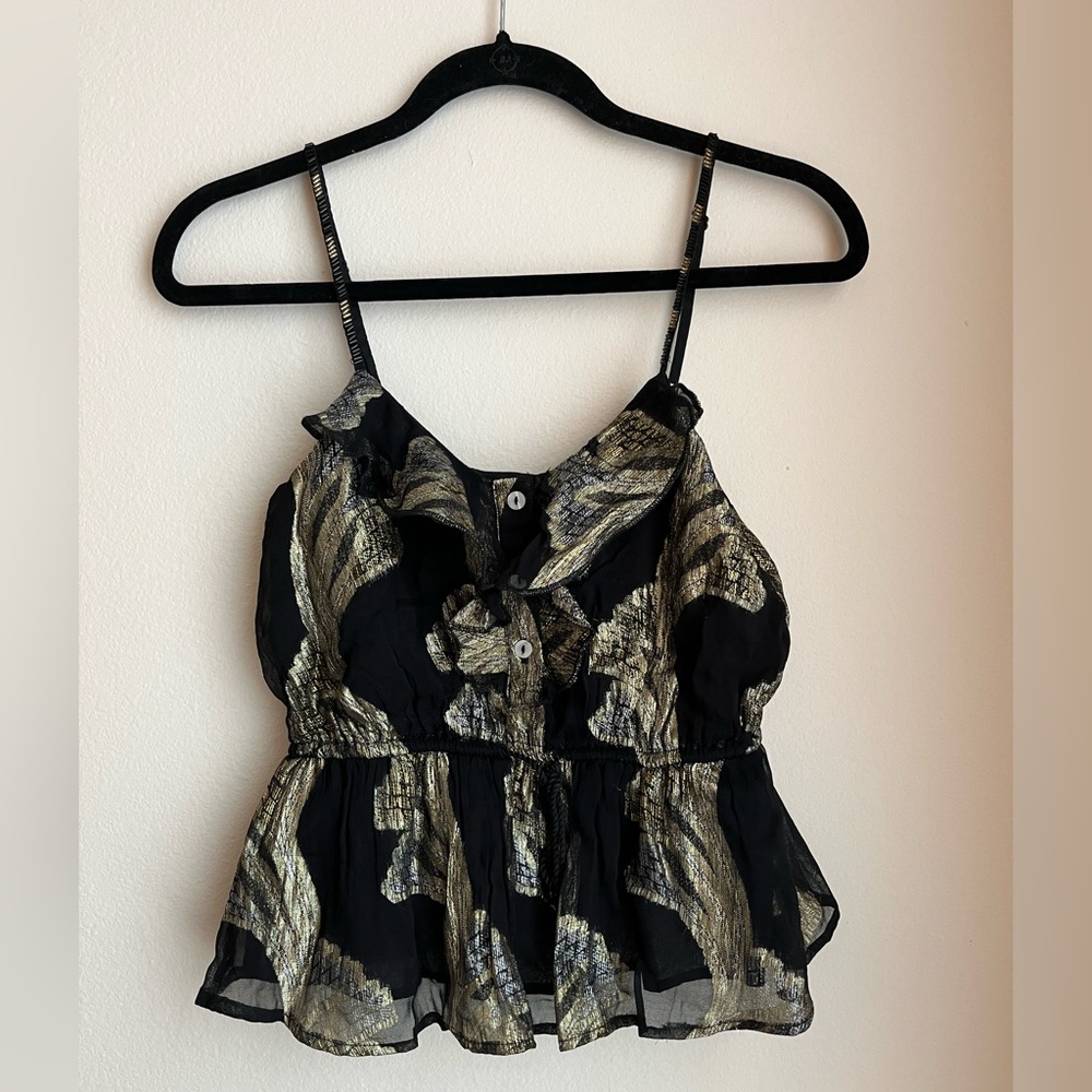 Anthropologie Sparkle Beaded Tank Top